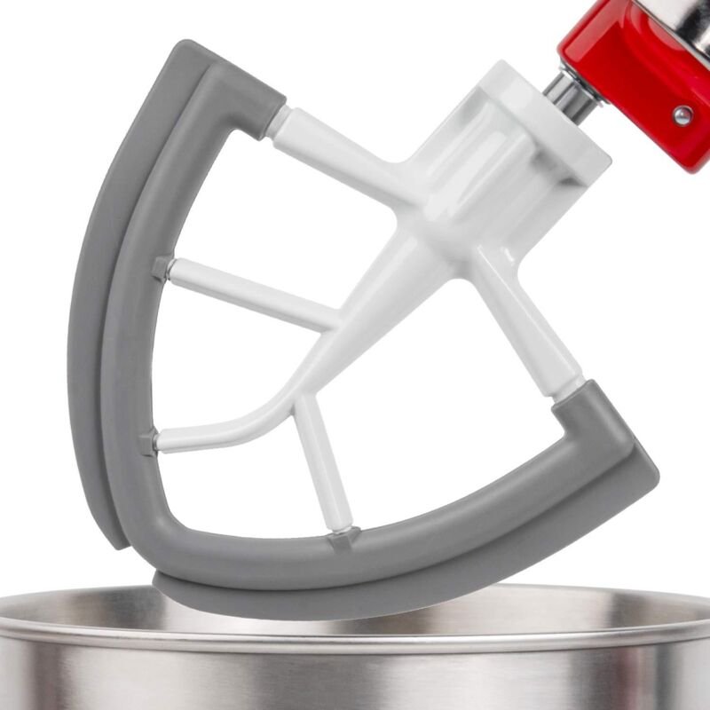 Flachrührer für Standmixer, Flachrührer mit flexibler Kante, Mixer-Zubehör zum Mischen von Küchenmehl, Creme (4,5–5 Quar...