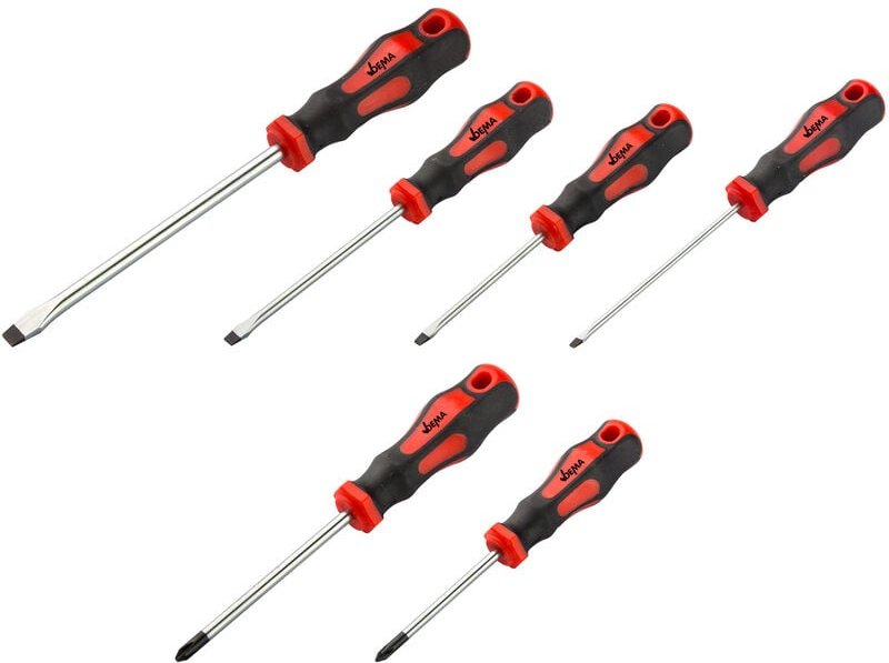 Dema - Schlitz Kreuz Schraubendreher Schraubenzieher Satz 6tlg. Schraubendrehersatz Set