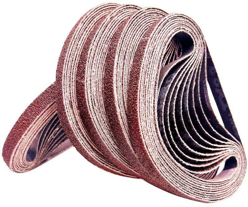 10 x 330 mm Schleifband. Polierschleifband aus Aluminiumoxid, Metall, Holz, 6 x 40/80/120/180/320 Schleifbandsatz, für B...