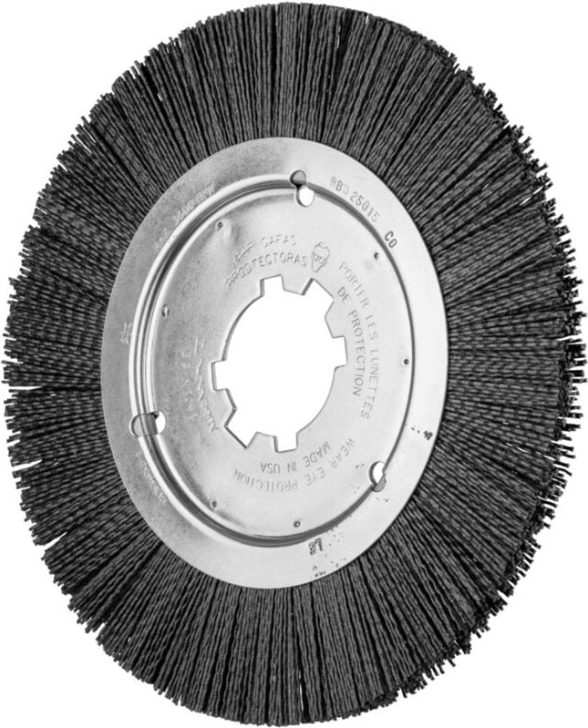 Pferd - Rundbürste ungezopft rbu ø 250x15x50,8 mm Bohrung Keramik-Filament-Ø 1,10mm Korn 120 stationär