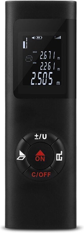 Thumbnail - Laser-Entfernungsmesser, 60 m/196 ft Laser-Entfernungsmesser, tragbarer digitaler Entfernungsmesser mit Hintergrundbeleu...