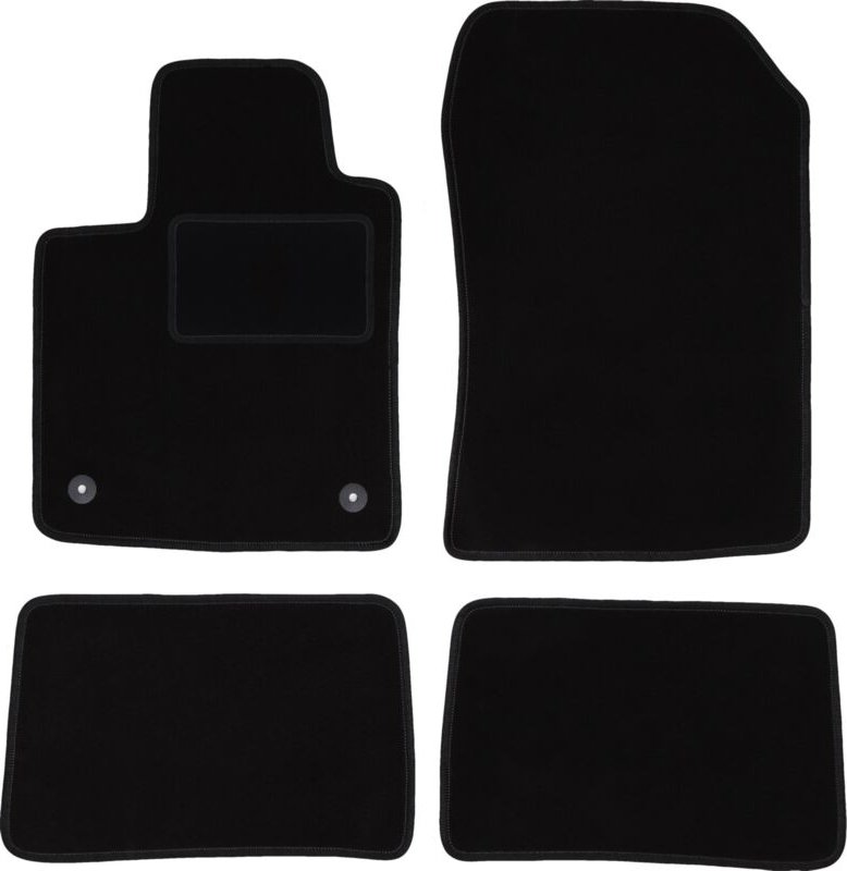 Schwarze Veloursmatten für: Renault Twingo II Fließheck (2007-2014)