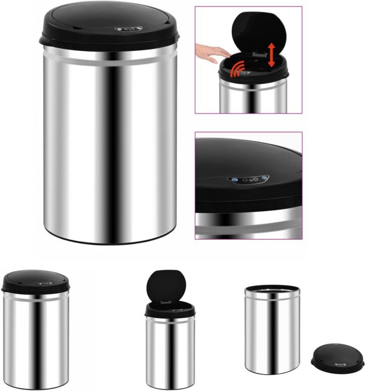 Prolenta Premium - The Living Store Automatischer Sensor-Mülleimer 30 l Edelstahl - Mülltonnen & Abfalleimer - Silber