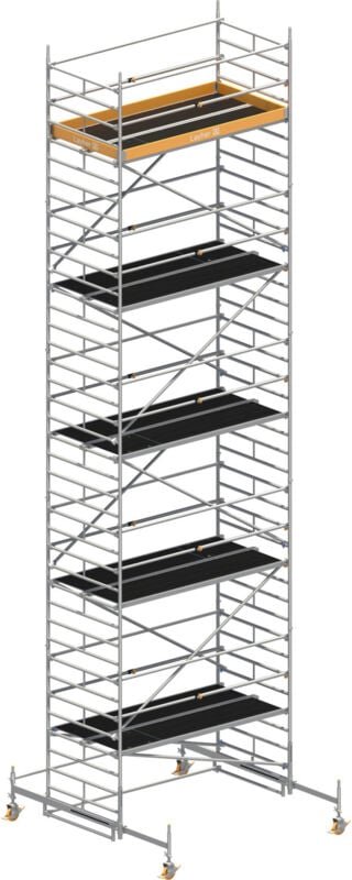 Layher Rollgerüst Uni Breit Sicherheitsaufbau P2 mit Uni Telegeländer 11,38m AH