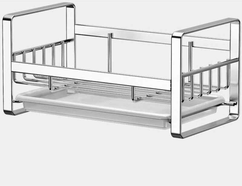 Schwammhalter, Spülbecken-Organisation aus Edelstahl 304, Aufbewahrungsschwammhalter, Küchenspülen-Organizer mit abnehmb...