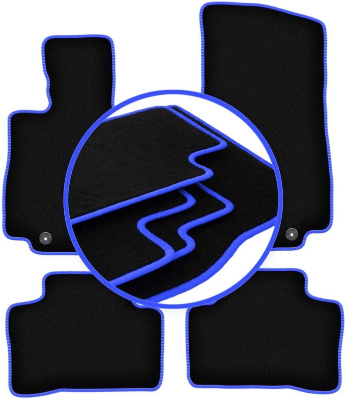 CARLUX-BLUE Autofußmatten für: Mercedes GLC X253 SUV (2015-)