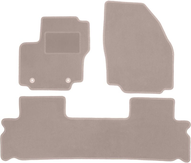 Beige Veloursmatten für: Ford S-MAX MK1 Minivan (2006-2012)
