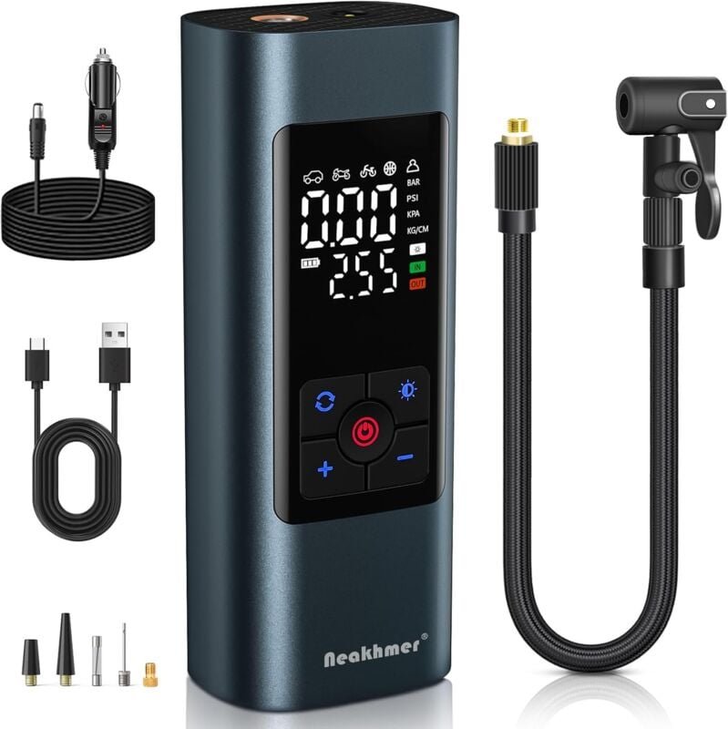 Mini-Kompressor ohne Filter, 150 psi, elektrische Luftpumpe mit Entlüftungsfunktion – tragbare Pumpe für Auto, Motorrad,...