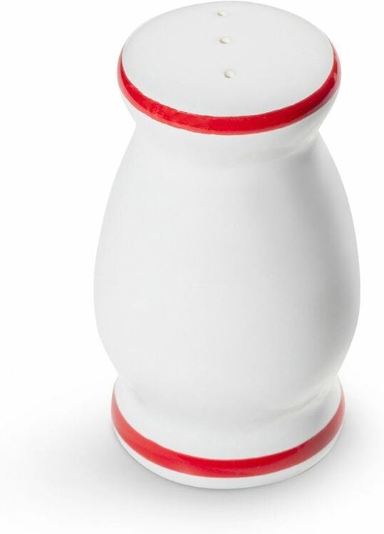 Gmundner Keramik - Rubinroter Rand, Pfefferstreuer bauchig