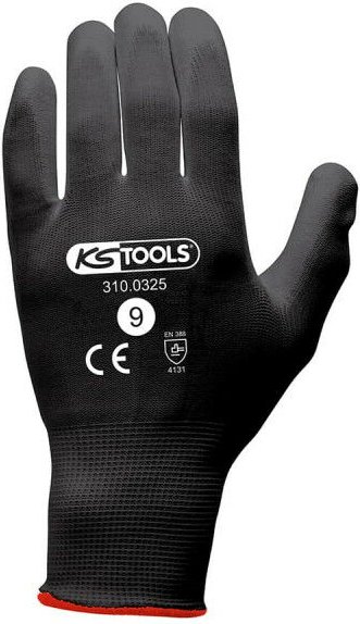 Thumbnail - Box mit 12 Paar KS TOOLS Handschuhen - Mikrofasern - Schwarz - Größe L - 310.0325