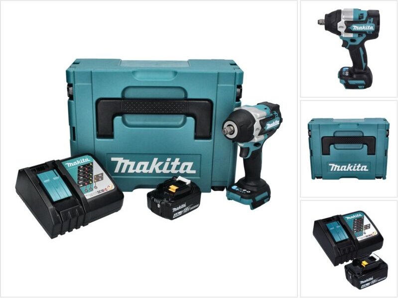 Dtw 700 RM1J Akku Schlagschrauber 18 v 700 Nm 1/2' xpt Brushless + 1x Akku 4,0 Ah + Ladegerät + Makpac - Makita