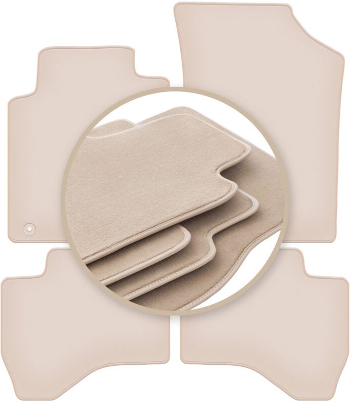 Beige PREMIUM-Matten für: Citroen C1 I Fließheck 2005-2014
