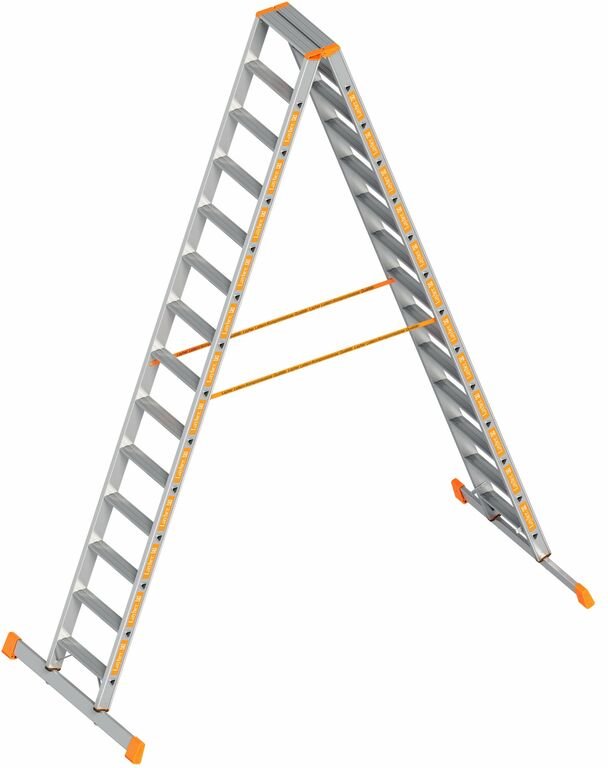 Layher Topic 1043 Stufenstehleiter 2x14 Stufen