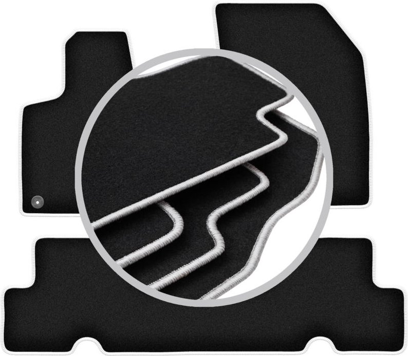 CARLUX-SILVER Autofußmatten für: Citroen C4 Grand Picasso II Minivan (2013-)