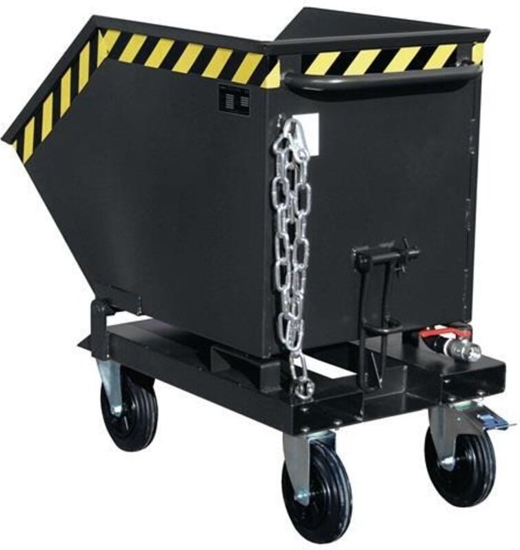 Bauer Späne-Kippmulde SKN 250, lackiert, Schwarzgrau