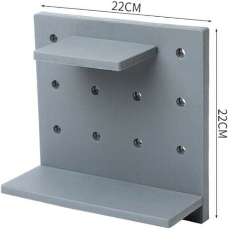 Stück Stecktafel-Wandregal, Kunststoff-Wandorganisator, für Zuhause, Küche, Bad, Büro, (Grau) - Ahlsen