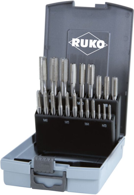 Ruko - 21-teiliger Handgewindebohrer-Satz m din 352 HSSE-Co 5 in Kunststoffkassette - 245001ERO