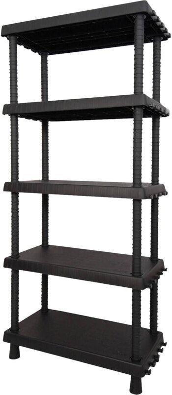 Regal aus Polypropylen mit 4 Böden, Mehrzweckregal für drinnen oder draußen, 100 % Made in Italy, cm 72x35h165, Farbe An...