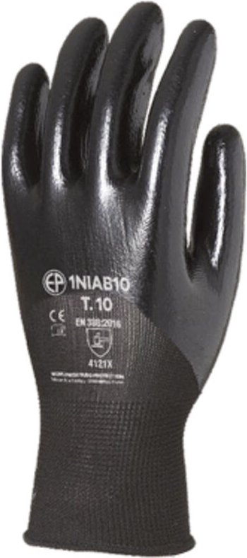 Schwarze Nitrilhandschuhe für präzise Arbeiten, das Paar t 10