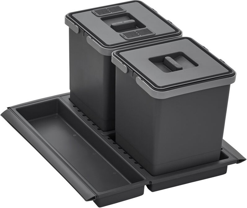 Thumbnail - So-tech - Abfallsammler Metropolis 10+10L mit Deckel Abfallsystem für Auszug Korpusbreite 50 cm