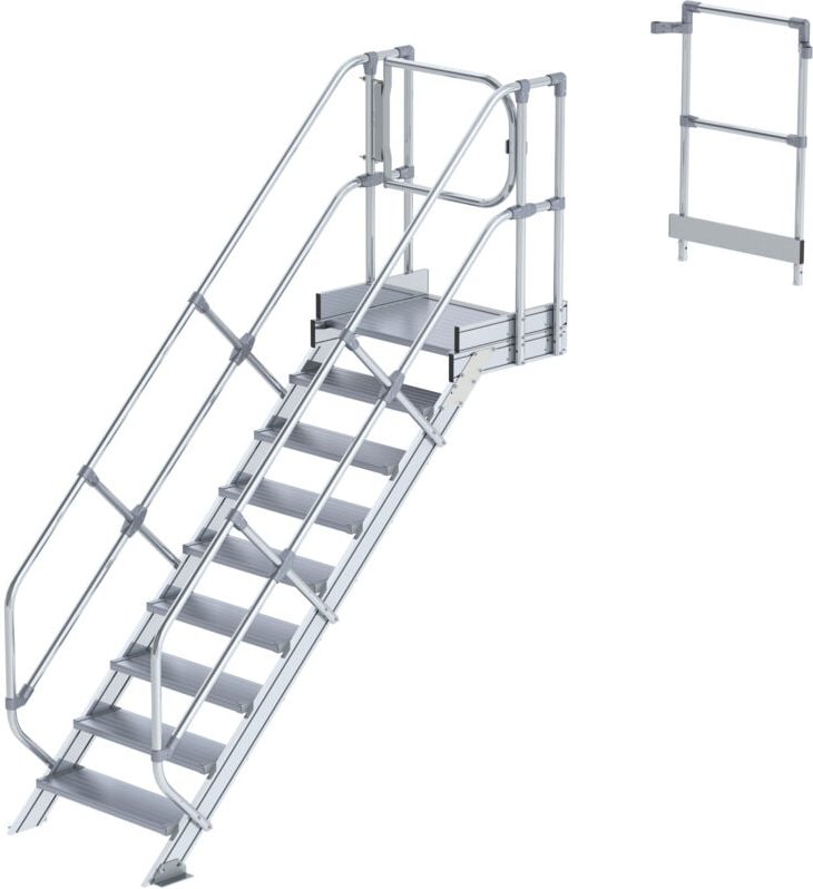 Günzburger Steigtechnik Treppen-Modul Aluminium geriffelt 12 Stufen - 632312