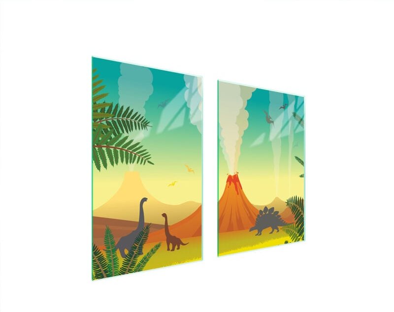 GLASSCHUTZPLATTE FÜR KÜCHE 65x52 VOLCANO