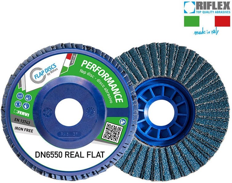 Fervi - fächerschleifschibe 115 mm zirkonium 40 körnug lamellenscheibe DN6550.112