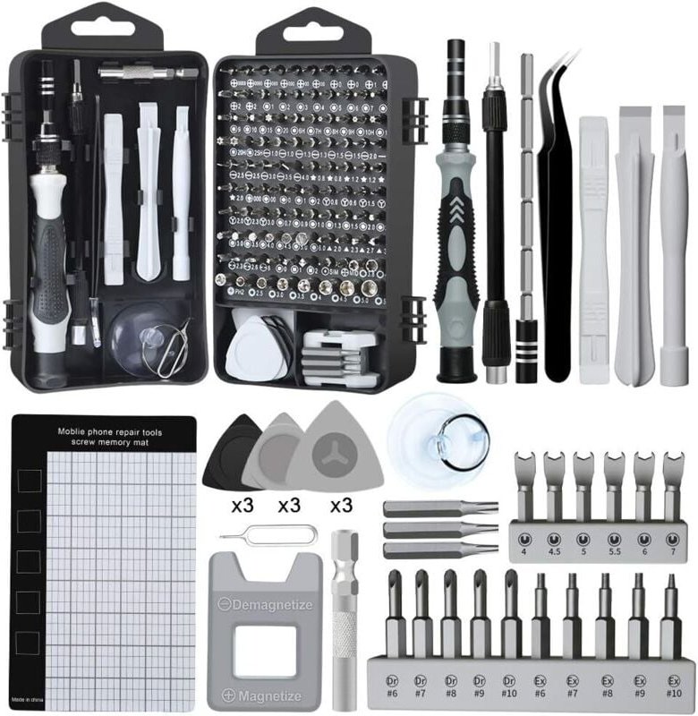 Thumbnail - Set (18 x 10 x 5 cm) 138-in-1-Mini-Präzisionsschraubendreher-Set, magnetisches Speicherkit, DIY-Elektronik-Reparaturset