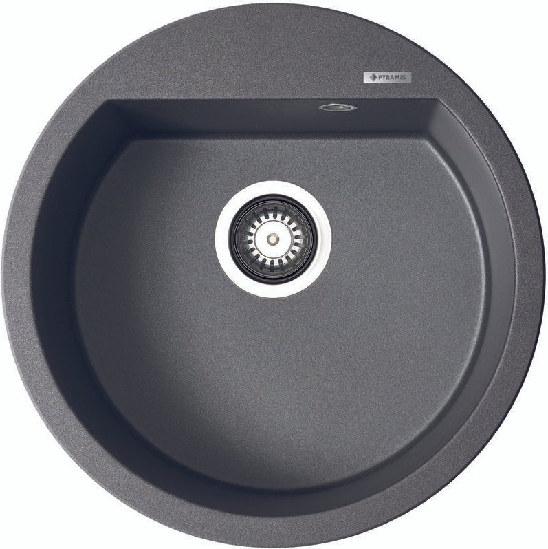 Granitspüle Einbau SpülbeckenALAZIA (ø 51) 1B Iron Grey - Pyramis