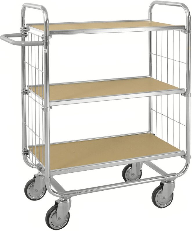 Kongamek ESD-Etagenwagen Serie 8000-L mit 3 Etagen 1000x425mm Ladefläche mit Bremse