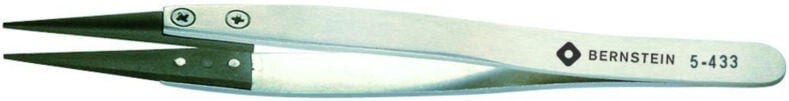 Bernstein Tools for Electronics 5-433 Präzisionspinzette Stumpf, schmal 125 mm