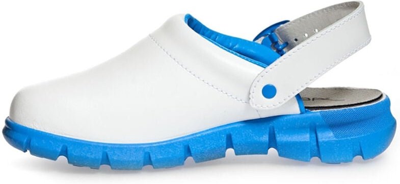 Berufsschuhe Clog Dynamic 7312 Abeba Weiß/Blau Gr. 38