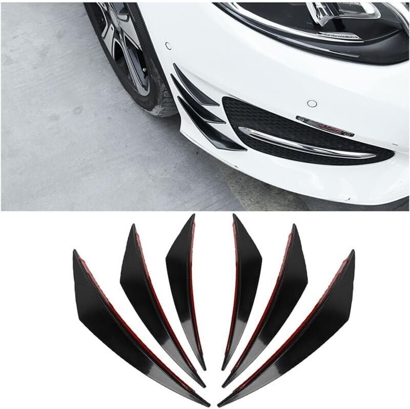 6-teiliges Kit für Frontstoßstangen-Lippenspoiler, Canards-Set für Auto-Frontstoßstange, winddichte Messerleiste, univer...