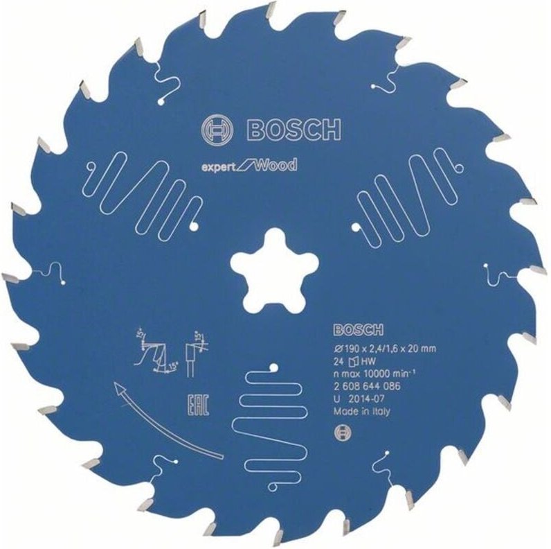 Kreissägeblatt Expert for Wood, 190 x 2,4 mm, 24 - Bosch