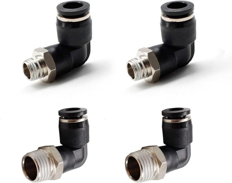 4-teilige pneumatische Anschlüsse, zwei verschiedene Modelle (6 mm × 1/4 Zoll und 8 mm × 1/8 Zoll) Schnellanschlüsse mit...