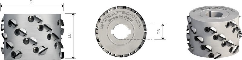 Mtecf028.6 - Kantenband-Fräsen Mit Einsätzen Aus Diamant Pkd H3 Axial 54.9° - Mobiltecnica .6d80 Lu44 Z2+2 Ztot12 Db30 A...