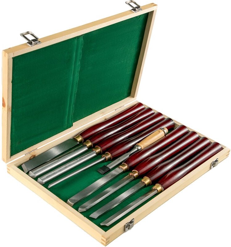 Thumbnail - Stechbeitel-Set, 8-teilig, Drehmeißel, 17 cm, Holzbearbeitungsmeißel, Holzmeißel, Drehwerkzeuge, Holzwerkzeugkasten für ...