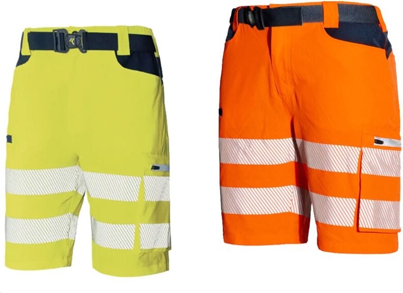 Issaline - Industrial Starter hv Softshell Light Warnschutz-Bermuda - l - Orange