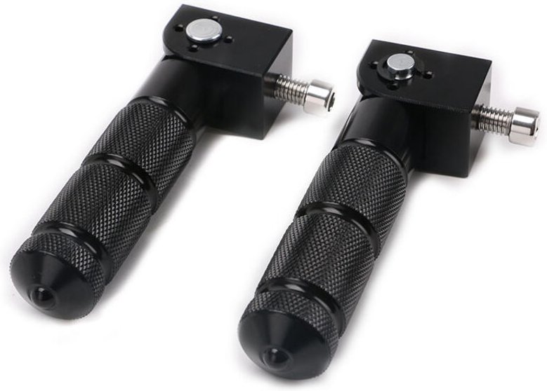 M8 faltbare Motorrad-Fußrasten, 2 Stück elektrische Motorrad-Aluminiumpedale, rutschfest, 8 mm, universell, 90 Grad fest...