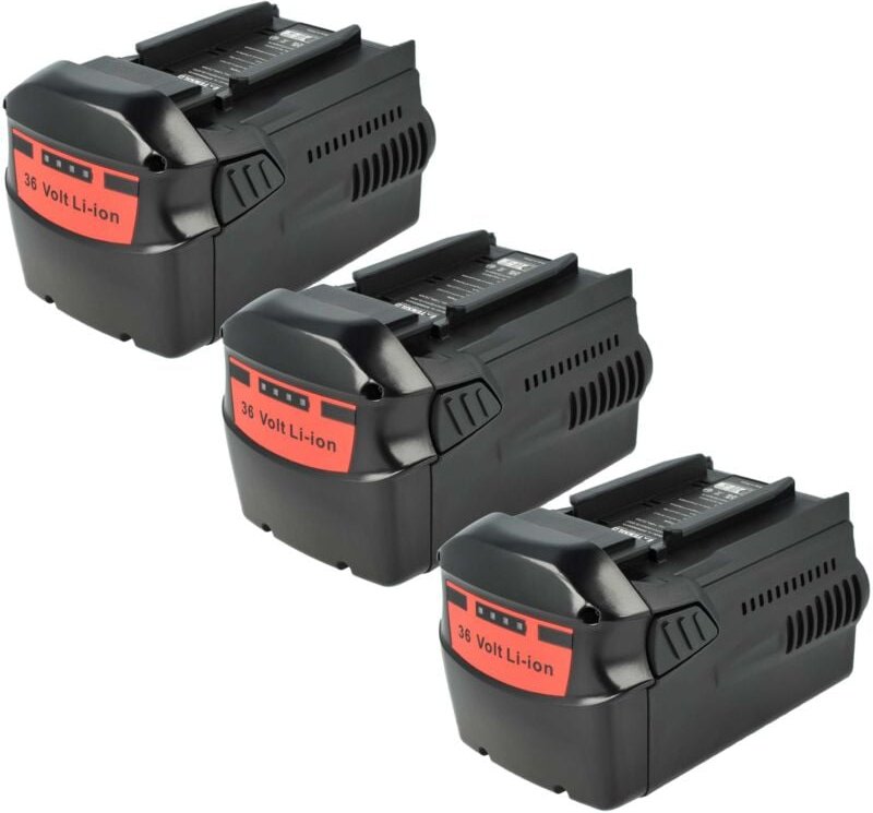 Extensilo - 3x Akku Ersatz für Hilti B36, B36V, 2203932, 418009 für Werkzeug (7000 mAh, Li-Ion, 36 v)