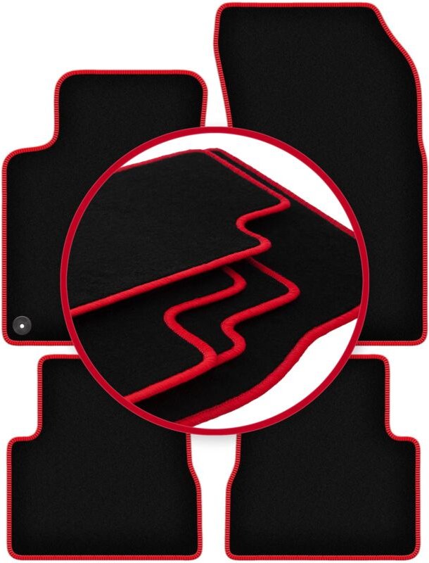 CARLUX-RED Autofußmatten für: Peugeot 208 II Fließheck (2019-)