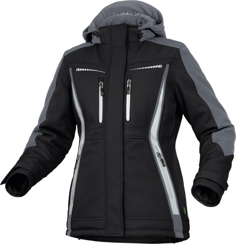 Leibwächter Damen Winter-Softshelljacke Flex-Line FLXDI25 Gr. 42 schwarz/grau