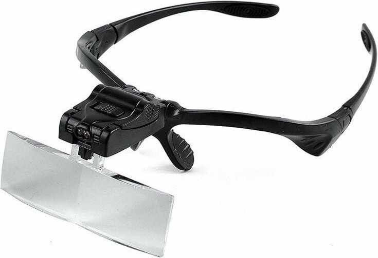 Ahlsen Kopfband-Lupe mit LED-Beleuchtung, freihändige Lesekopf-Halterung, Lupenbrille mit 5 abnehmbaren Linsen zum Lesen...
