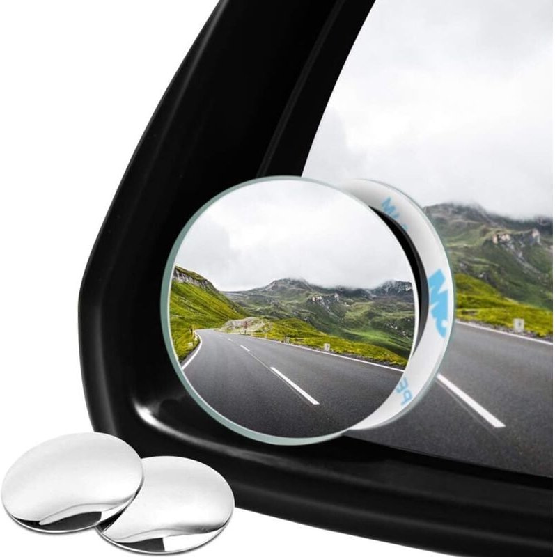 Thumbnail - 2er-Pack Toter-Winkel-Spiegel fürs Auto, 360° drehbar, HD-Glas, selbstklebend, konvex, Rückspiegel, Seitenspiegel fürs A...