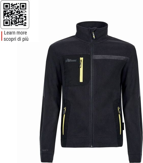 Arbeitsfleece mit Reißverschluss VENUS - Schwarz 4XL