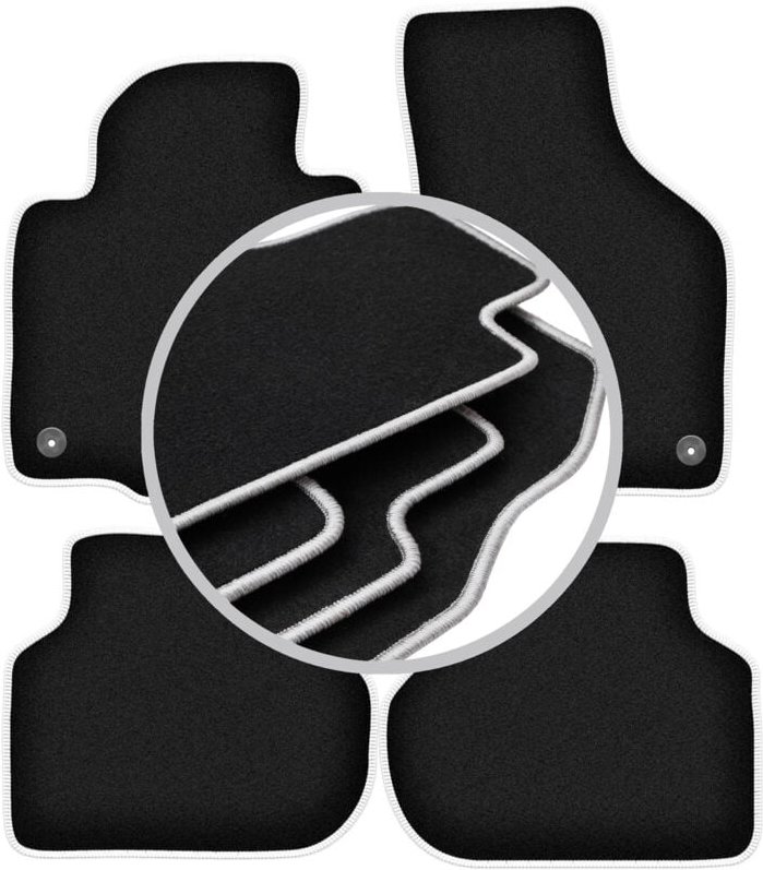 CARLUX-SILVER Autofußmatten für: Volkswagen Jetta VI Limousine, Kombi, Variant (2010-2018)