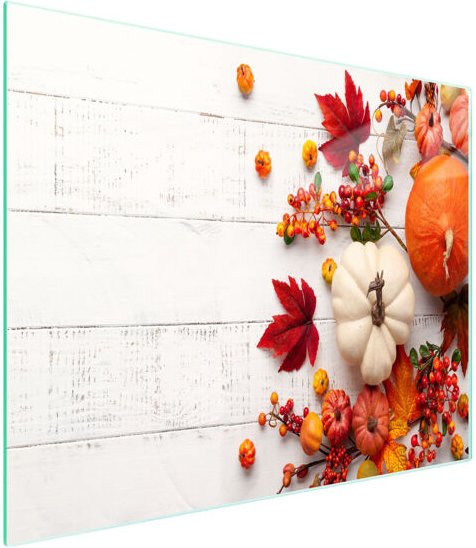 Glasschneidebrett 52x30 Kürbis