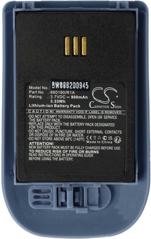 Vhbw - Akku kompatibel mit Alcatel Omnitouch 8118, 8128 schnurlos Festnetz Telefon (900 mAh, 3,7 v, Li-Ion) Blau Grau