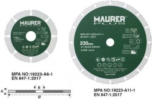 Maurer holzscheibe 115mm 81019 u120114032