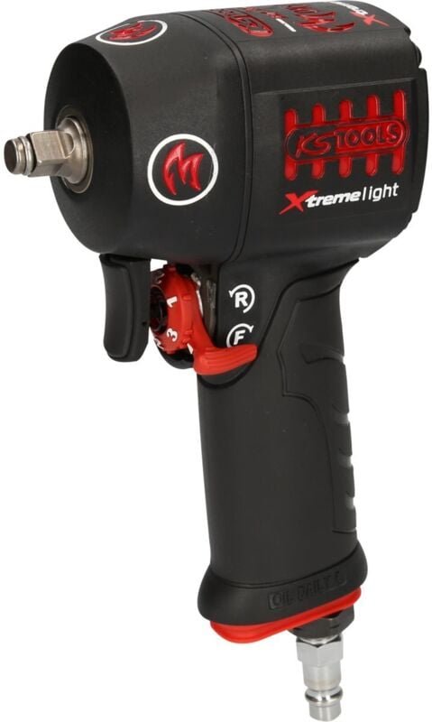 Ks Tools 3/8 miniMONSTER Xtremelight Hochleistungs-Druckluft-Schlagschrauber 1.390 Nm